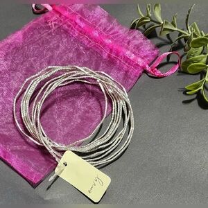 Envy Silver Bangle Bracelets - New With Tags